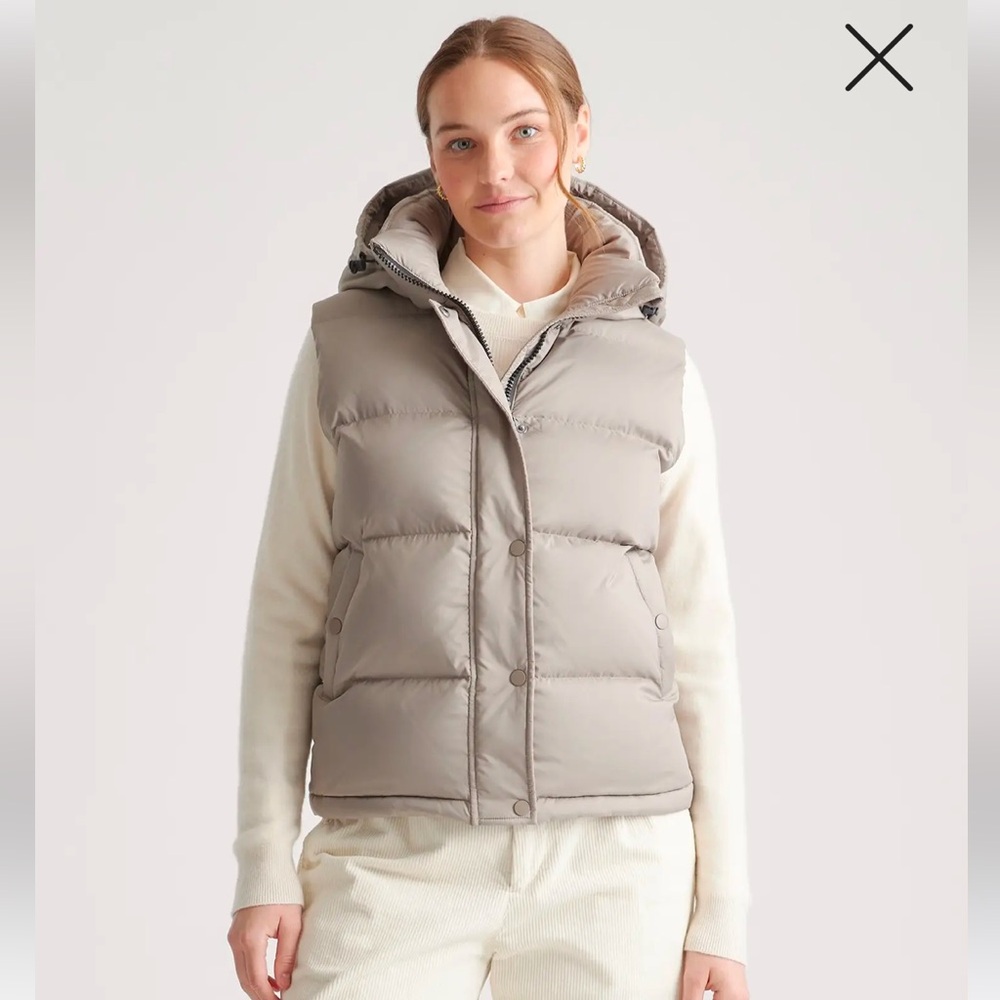 Quince Responsible Down Puffer Vest - Stone Taupe S